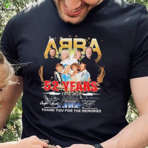 ABBA 52 years 1972 2024 thank you for the memories signatures shirt