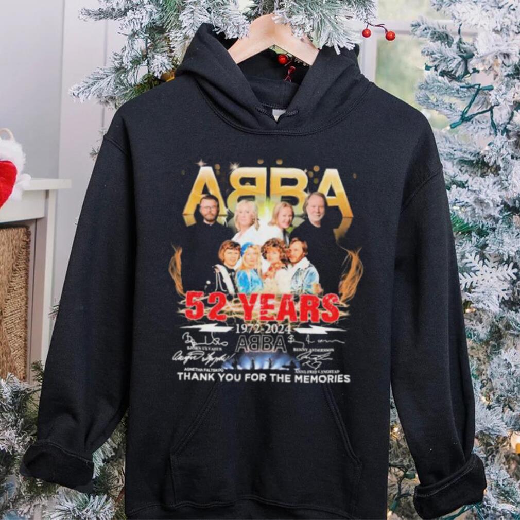 ABBA 52 years 1972 2024 thank you for the memories signatures shirt ABBA 52 years 1972 2024 thank you for the memories signatures shirt