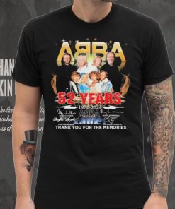 ABBA 52 years 1972 2024 thank you for the memories signatures shirt