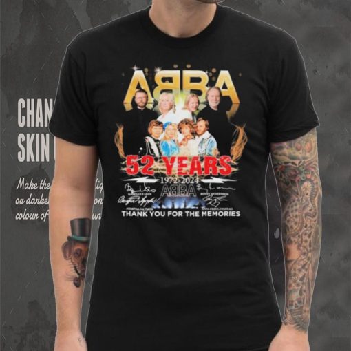 ABBA 52 years 1972 2024 thank you for the memories signatures shirt