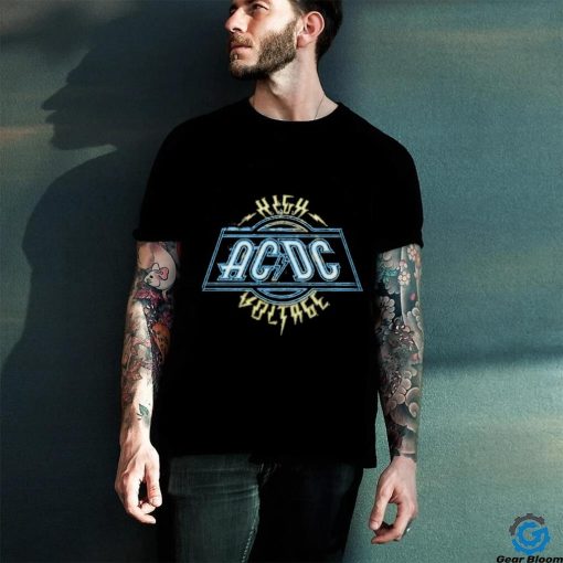 AC DC   High Voltage Neon T Shirt