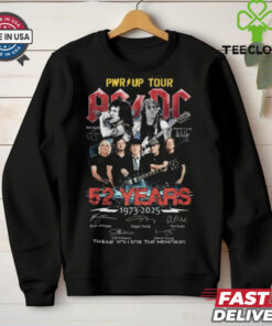 AC DC Pwr Up Tour 52 Years 1973 2025 Signature Thank You For The Memories Unisex T Shirt