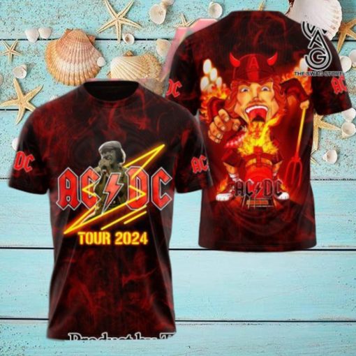 AC DC Rock Band All Over Printed Shirt 2707