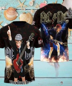 AC DC Rock Band All Over Printed Shirt 3217