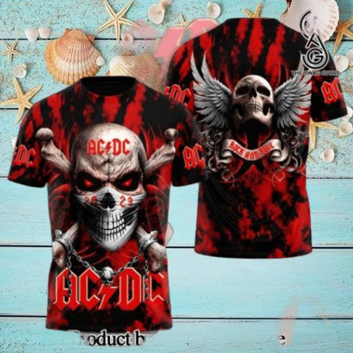 AC DC Rock Band All Over Printed Shirt 3349