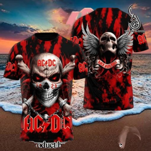 AC DC Rock Band All Over Printed Shirt 3349