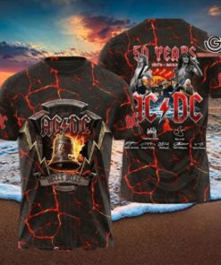 AC DC Rock Band All Over Printed Shirt 3373