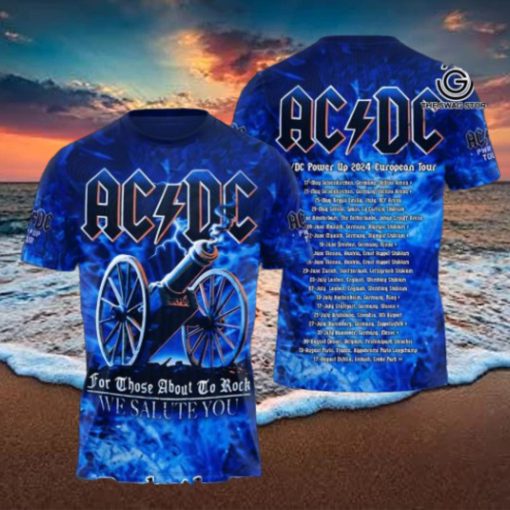 AC DC Rock Band All Over Printed Shirt 3685