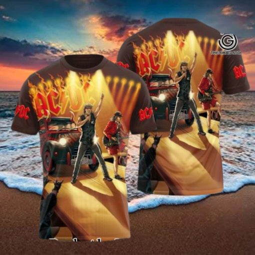 AC DC Rock Band All Over Printed Shirt 4867