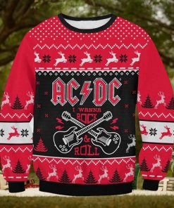 AC DC Ugly Fleece Ugly Christmas Sweater