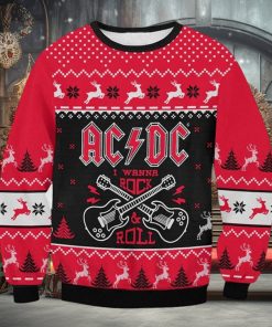 AC DC Ugly Fleece Ugly Christmas Sweater