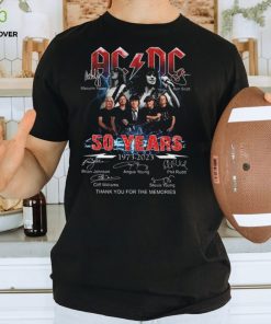 ACDC 50 Years Anniversary 1973 2023 Thank You For The Memories T Shirt