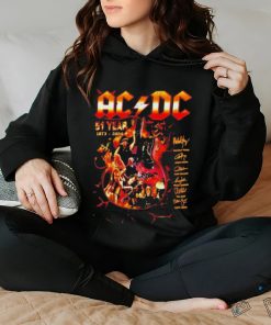 ACDC 51 Year 1973 2024 Guitar Fire Signatures Shirt