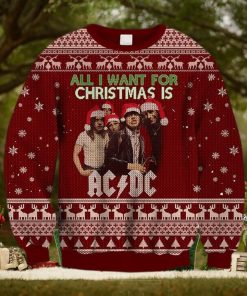 ACDC All I Want For Christmas Is ACDC 2023 Ugly Chirstmas Sweater