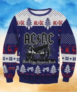 ACDC Band For THose About To Rock Reindeer Snowflake Unisex Ugly Christmas Sweater