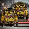 ACDC Jingle Hells Bells With Signature Bells Art Electric Guitar Pattern 2024 Ugly Christmas Sweater