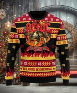 ACDC Band Jingle Hells Bells Let There Be Christmas Ugly Sweater