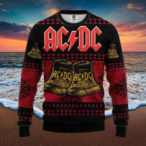 ACDC Black Hells Bells Red 2023 Ugly Christmas Sweater