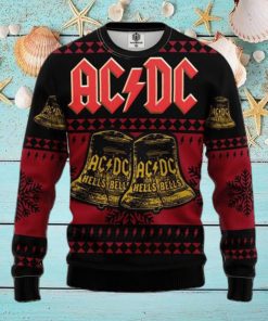 ACDC Black Hells Bells Red 2023 Ugly Christmas Sweater