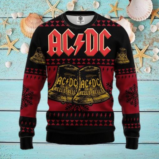 ACDC Black Hells Bells Red 2023 Ugly Christmas Sweater