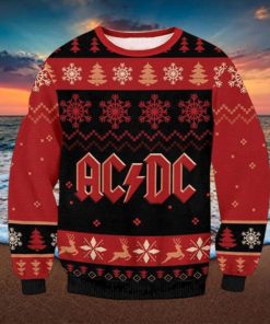 ACDC Deer And Snowflake 2023 Ugly Christmas Sweater