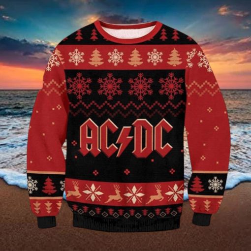 ACDC Deer And Snowflake 2023 Ugly Christmas Sweater