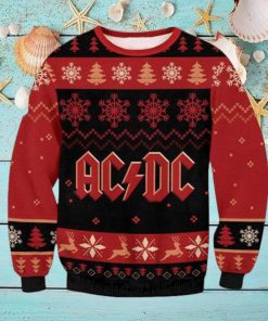 ACDC Deer And Snowflake 2023 Ugly Christmas Sweater
