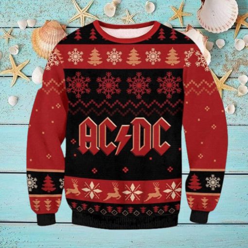 ACDC Deer And Snowflake 2023 Ugly Christmas Sweater