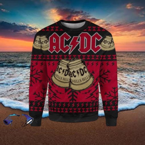 ACDC Hells Bells Black Thunder Fan Gifts 2023 Ugly Chirstmas Sweater