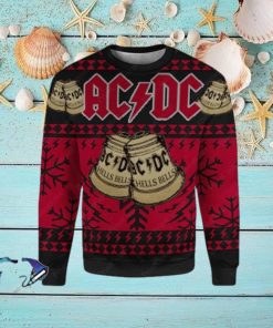 ACDC Hells Bells Black Thunder Fan Gifts 2023 Ugly Chirstmas Sweater