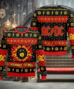 ACDC Highway To Hell Christmas Sweater Chirstmas Gifts 2024 Xmas For Family And Friends Ugly Sweater
