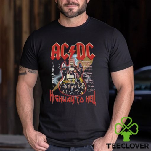 ACDC Highway To Hell Since 1973 Signatures hoodie, sweater, longsleeve, shirt v-neck, t-shirt