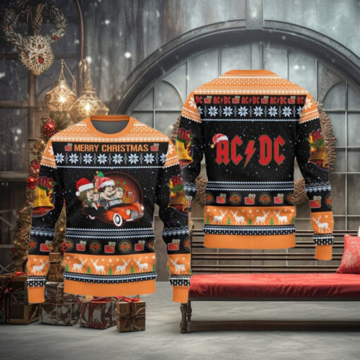 ACDC Merry Christmas Ugly Christmas Sweater Gift For Men And Women