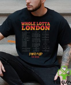 ACDC Whole Lotta London 2024 Tour Showcasing Every Show ACDC Has Played In London T Shirt