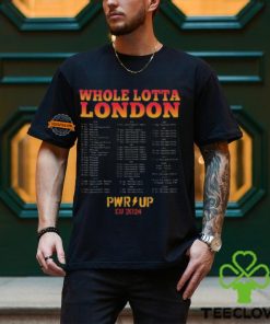 ACDC Whole Lotta London 2024 Tour Showcasing Every Show ACDC Has Played In London T Shirt