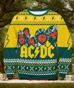 ACDC Yellow Ugly Christmas Sweater