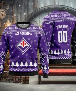ACF Fiorentina Personalized Ugly Christmas Sweater Blue Version