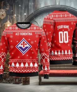 ACF Fiorentina Personalized Ugly Christmas Sweater Red Version