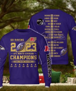 AFC North Division Champions Baltimore Ravens 2023 Hoodie T Shirt