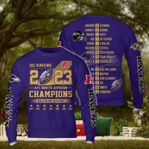 AFC North Division Champions Baltimore Ravens 2023 Hoodie T Shirt