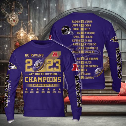 AFC North Division Champions Baltimore Ravens 2023 Hoodie T Shirt