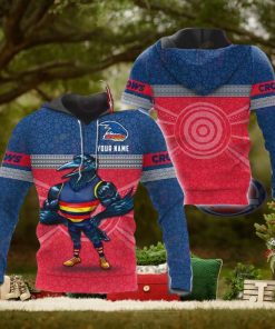 AFL Adelaide Crows Custom Name Mascot Pullover Hoodie