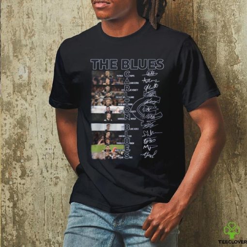 AFL Carlton Football Club All Team Signatures T Shirt