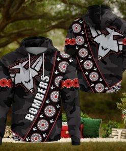 AFL Essendon Bombers ANZAC Black Style Pullover Hoodie