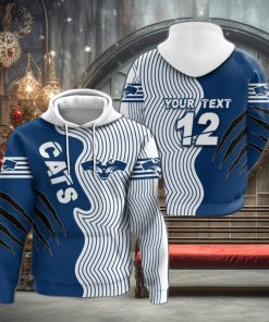 AFL Geelong Cats Custom Name Number Indigenous Pullover Hoodie
