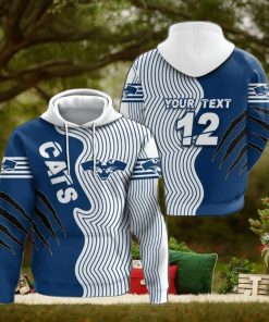 AFL Geelong Cats Custom Name Number Indigenous Pullover Hoodie