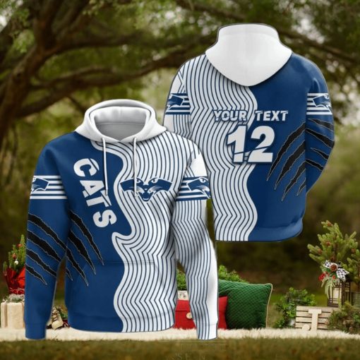 AFL Geelong Cats Custom Name Number Indigenous Pullover Hoodie