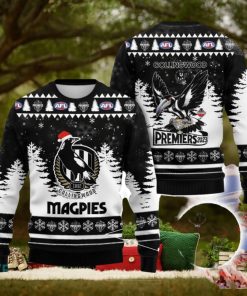 AFL Premiers Collingwood FC 3D Ugly Christmas Sweater Christmas Gift Men And Women 2023 Sweater