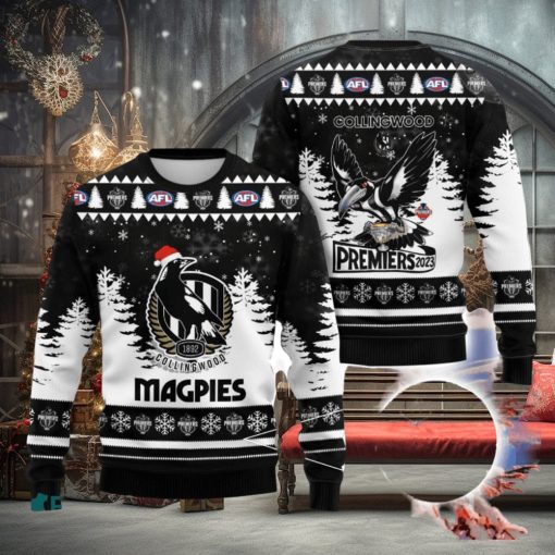 AFL Premiers Collingwood FC 3D Ugly Christmas Sweater Christmas Gift Men And Women 2023 Sweater