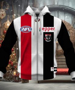 AFL St Kilda Saints Custom Name Number 2020 Clash Guernsey Zip Up Hoodie